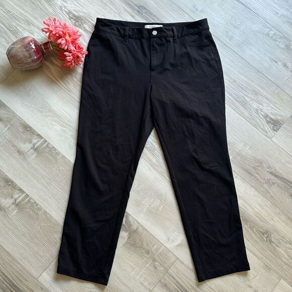 Croft & Barrow Black Stretch Pants Size 16 Short - Picture 1 of 5